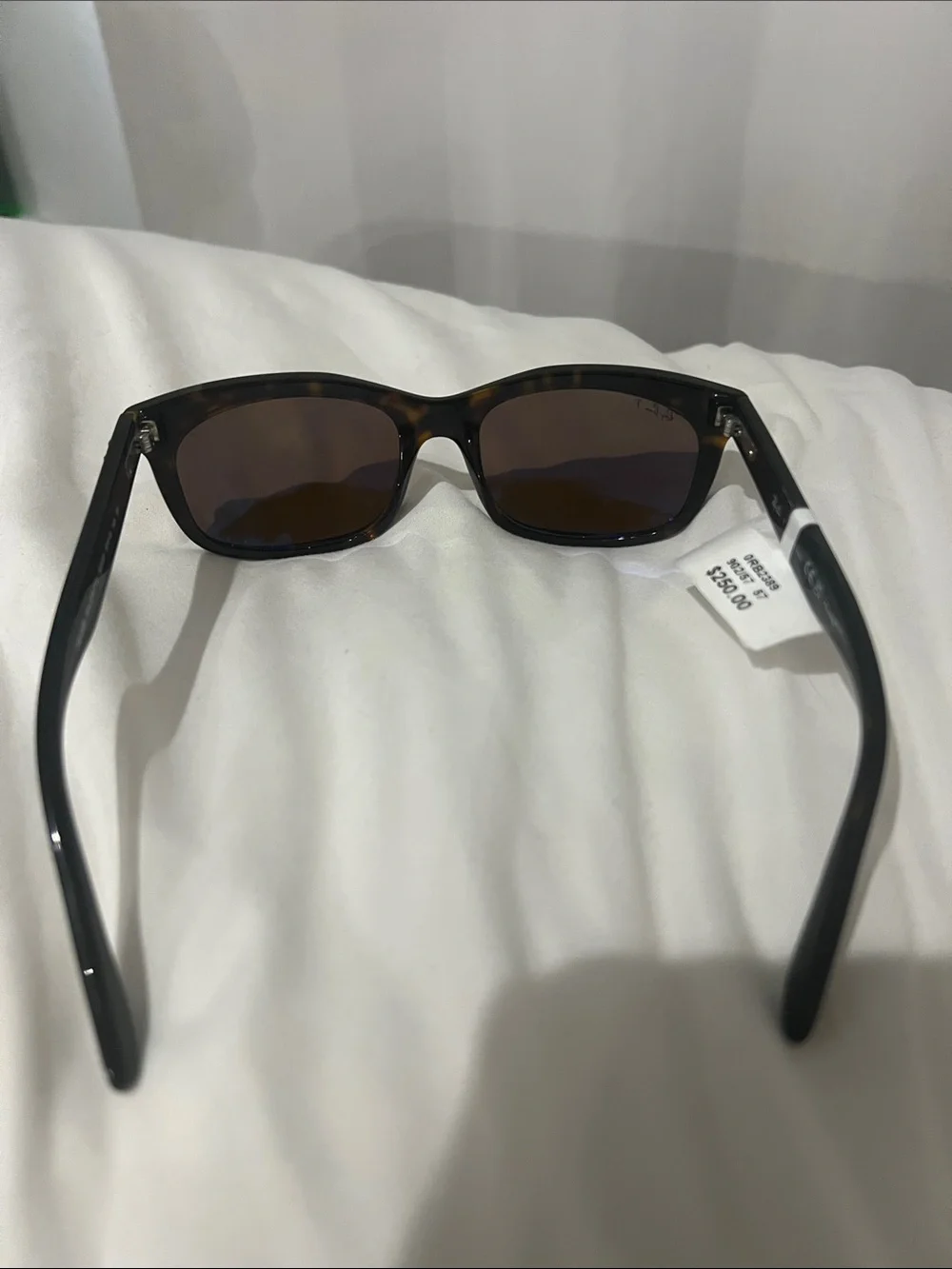 RAY BAN RB2389 902 57 Brown Polarized Unisex 60 mm Sunglasses Authentic